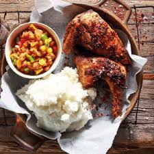 ½ Chicken, Pap and Salad